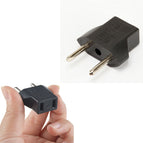 3pcs Black 6A US TO EU Adapter Plug USA to Euro Europe Wall Power Charge Outlet 2 Flat Pin to 2 Round Pin Socket Adapter RU/ES