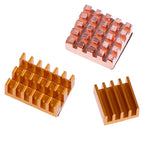 3pcs/set For Raspberry Pi 4B Copper Cooling Pad Heatsink Radiator Cooling Kit Cooler For Raspberry Pi 4 Model B Heat Sink