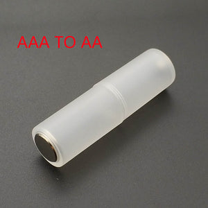 4 Pcs AAA to AA Size Cell Battery Converter Adapter Adaptor Batteries Holder Plastic Case Switcher Wholesale
