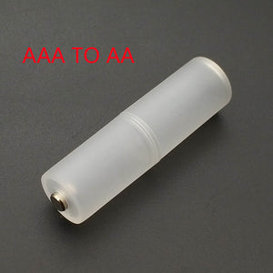 4 Pcs AAA to AA Size Cell Battery Converter Adapter Adaptor Batteries Holder Plastic Case Switcher Wholesale