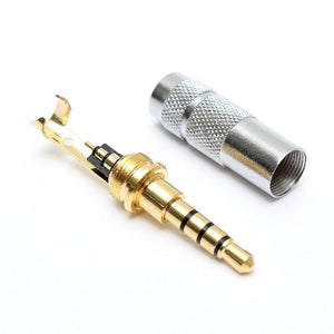 4 Pole 3.5mm Stereo Headphone Male Plug Jack Audio Solders Connector 1PCS High Quality