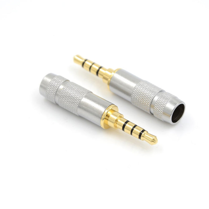 4 Pole 3.5mm Stereo Headphone Male Plug Jack Audio Solders Connector 1PCS High Quality