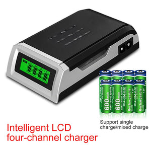 4 Slots EU/US/UK Plug LCD Display AA AAA Lithiumes Ni-MH Battery Fast Charger