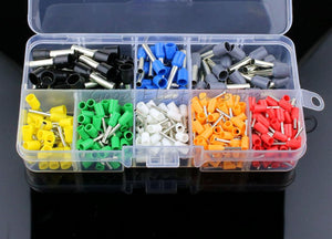400pcs 8 Size 8 Color Wire Copper Crimp Connector Insulated Cord Pin End Terminal Kit Set