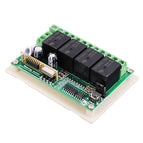 433Mhz Universal Radio Receiver Relay Remote Control Switch DC 12V 4CH Relay Receiver Module+RF Remote Controller Transmitters