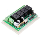 433Mhz Universal Radio Receiver Relay Remote Control Switch DC 12V 4CH Relay Receiver Module+RF Remote Controller Transmitters
