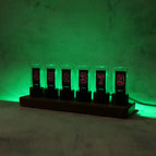 DIY 6-Bit IPS Retro Glows Analog Nixie Tube Clock Kit Programmable Display IPS Screen RGB Pseudo-glow Clock Desktop Creative Clock Colorful LED Picture Display wholesale bulk price