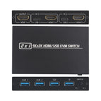 4K X 2K HDMI-compatible/USB KVM Switch Splitter 2-Port HDTV USB For Shared Monitor Keyboard And Mouse Adaptive HDCP Printer