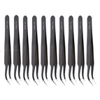 10pcs/set Anti-static Precision Tweezers Set Pinzas Pincet Stainless Steel ESD Tweezer Electronics Repair Tools wholesale bulk price