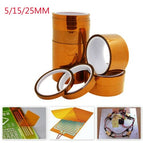 5/15/25mm 33m 100ft Kapton Adhesive Tape BGA High Temperature Heat Resistant Polyimide Gold for Electronic Industry