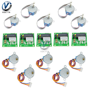 5 Set ULN2003 Driver Board Module + 28BYJ-48 5V/12V Reduction Gear Stepper Motor 4 Phase Step Motor for Arduino DIY Kit