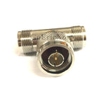 5 pcs  RF Coaxial  N Type Splitter  N-male To Dual N-female 1 Male To 2X Female Connector  T Tee Connector