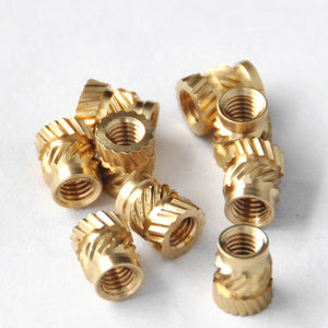 50/100pcs M3 M3*5.7-OD4.6 Thread Knurled Brass Threaded Heat Set Heat Resistant Insert Embedment Nut for 3D Printer accessories