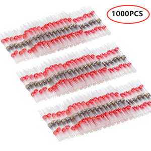 500/1000PCS Solder Seal Sleeve Wire Connectors Waterproof Heat Shrink Butt Connector Insulated Electrical Splices Terminals