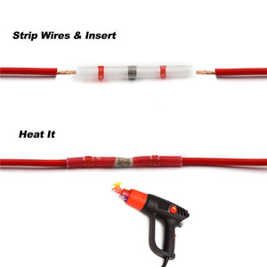 500/1000PCS Solder Seal Sleeve Wire Connectors Waterproof Heat Shrink Butt Connector Insulated Electrical Splices Terminals