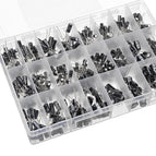 500Pcs 0.1UF-1000UF 24 Values Aluminum Electrolytic Capacitors 16-50V Mix Electrolytic Capacitor Assorted Kit with Box