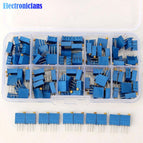 50Pcs/Lot 3296W Multiturn Trimmer Potentiometer Kit High Precision 3296 Variable Resistor 500R 1K 2K 5K 10K 20K 50K 100K 200K 1M