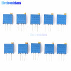 50Pcs/Lot 3296W Multiturn Trimmer Potentiometer Kit High Precision 3296 Variable Resistor 500R 1K 2K 5K 10K 20K 50K 100K 200K 1M