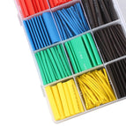 530pcs Polyolefin Heat Shrink Tube Ratio Tubing Insulation Shrinkable Tubes Assortment Electronic 2:1 Wrap Wire Cable Insulated