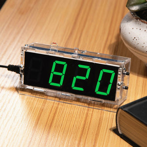 WangDaTao HU-005 Digital Clock Production Kit 51 Single-chip Clock Training Welding Parts DIY Electronic Soldering Starter Kit wholesale bulk price