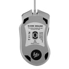 5D 4000 DPI 5V 100mA 4 Buttons LED USB Wired Optical Gaming Mouse White Orange