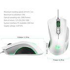 5D 4000 DPI 5V 100mA 4 Buttons LED USB Wired Optical Gaming Mouse White Orange