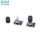 5PCS KY-040 360 Degrees Rotary Encoder Module For Arduino Development Board Brick Switch With Pins With Half Shaft Hole Caps