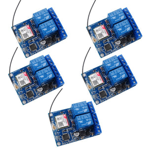 5Pcs 2 Channel Relay Module SMS GSM Remote Control Switch SIM800C STM32F103CBT6 for Greenhouse Oxygen Pump Smart H
