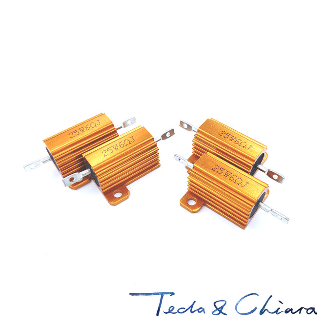 5Pcs 7R 7ohm 7 8.2R 8.2ohm 8.2 R Ohm 25W Watt Wirewound Aluminum Power Metal Shell Case Resistance Resistor RX24