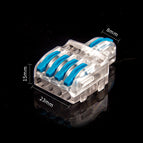 5Pcs Mini Fast Wire Connector Universal Wiring Cable Connector Push-in Conductor Terminal Lamp Enclosure2/3/4/5 color handle