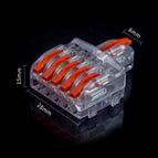 5Pcs Mini Fast Wire Connector Universal Wiring Cable Connector Push-in Conductor Terminal Lamp Enclosure2/3/4/5 color handle