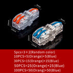 5Pcs Mini Fast Wire Connector Universal Wiring Cable Connector Push-in Conductor Terminal Lamp Enclosure2/3/4/5 color handle
