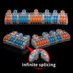 5Pcs Mini Fast Wire Connector Universal Wiring Cable Connector Push-in Conductor Terminal Lamp Enclosure2/3/4/5 color handle