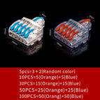 5Pcs Mini Fast Wire Connector Universal Wiring Cable Connector Push-in Conductor Terminal Lamp Enclosure2/3/4/5 color handle