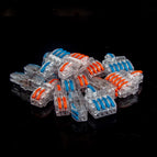 5Pcs Mini Fast Wire Connector Universal Wiring Cable Connector Push-in Conductor Terminal Lamp Enclosure2/3/4/5 color handle