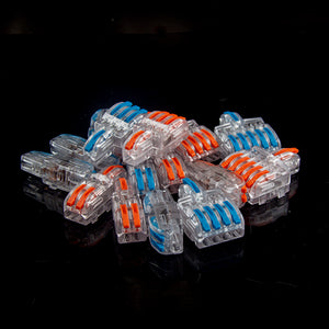 5Pcs Mini Fast Wire Connector Universal Wiring Cable Connector Push-in Conductor Terminal Lamp Enclosure2/3/4/5 color handle