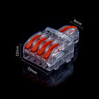 5Pcs Mini Fast Wire Connector Universal Wiring Cable Connector Push-in Conductor Terminal Lamp Enclosure2/3/4/5 color handle