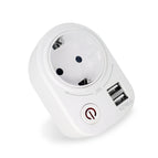 5V 2.1A Electric Dual USB Charger Adapter EU Plug Intelligent Plug-in Wall Socket Charging Power Switch Outlet Home Travel hot