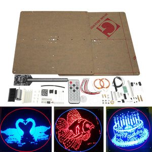 Flat POV 64 LED Rotating Advertising Light DIY LED Flash Kit Electronic Creative LED Production wholesale bulk price