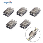 5pcs LED Strip Connector 2/3/4/5pin RGB Connector For LED RGBW RGBWW 2835 3528 5050 LED Strip Light Wire Terminal Connector