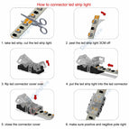5pcs LED Strip Connector 2/3/4/5pin RGB Connector For LED RGBW RGBWW 2835 3528 5050 LED Strip Light Wire Terminal Connector