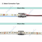 5pcs LED Strip Connector 2/3/4/5pin RGB Connector For LED RGBW RGBWW 2835 3528 5050 LED Strip Light Wire Terminal Connector