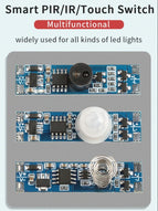 5v12v 24v 4A turn on/off dimmable touchless ir hand sweep wave wardobe cabinet PIR induction sensor switch