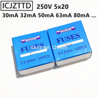 5x20 5x20mm 5mmx20mm 30mA 32mA 40mA 50mA 63mA 80mA 250V 5*20mm 0.03A 0.032A 0.05A 0.04A Fast Glass Fuse Toner Cartridges Fuse