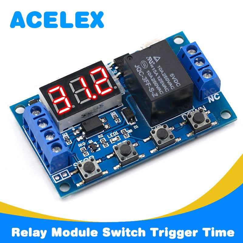6-30V Relay Module Switch Trigger Time Delay Circuit Timer Cycle Adju ...