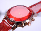 6 Colors New Style Women Watches Lady's Luxury Wristwatches Genuine Leather GUOU Dress Watch Women Rhinestone Watches Clocks