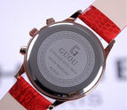6 Colors New Style Women Watches Lady's Luxury Wristwatches Genuine Leather GUOU Dress Watch Women Rhinestone Watches Clocks