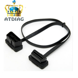 60 Cm Platte + Dunne Als Noodle Obd 2 Obdii OBD2 16Pin Man-vrouw ELM327 Diagnostic Verlengkabel Connector wholesale bulk price