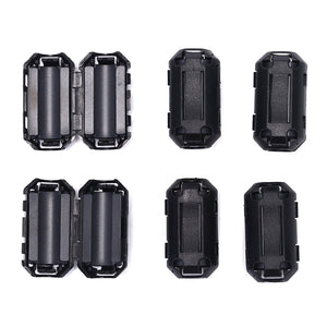 6pcs/lot Clip On EMI RFI Noise Ferrite Core Filter for 7mm Cable N3