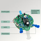 Photosensitive Mobile Robot DIY Kit Bulk Tail Breathing Lamp Interesting Electronic Training Kit wholesale bulk price